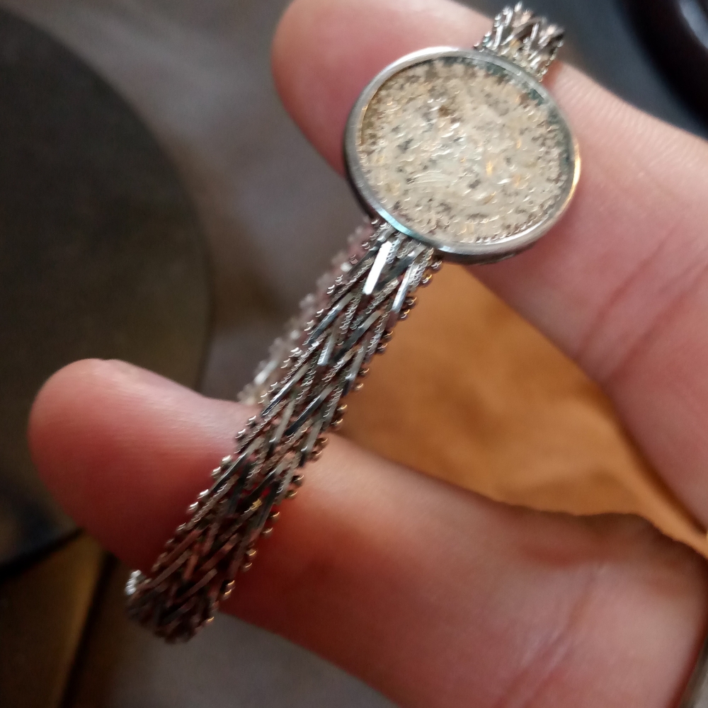 MEXICANA Silver Textured Bracelet